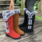 Damen Schneestiefel in mittlerer Wadenhöhe mit dicker Kunstplüsch-Fütterung【Kostenlose Lieferung】