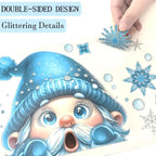 ✨ Weihnachtliche Glitzer-Fensterbilder 🎄 | 9-teilig, ohne Kleber & wiederverwendbar