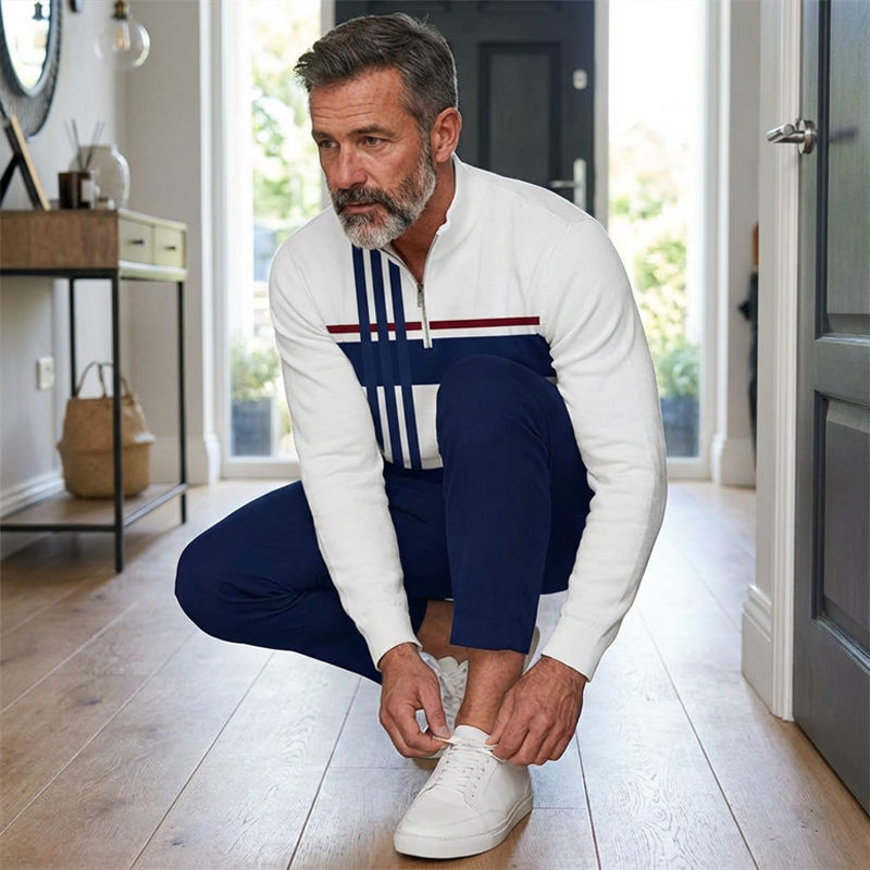 🌿👬Herren-Set mit Grafikprint, Pullover und Hose🔥Kauf 2 Artikel versandkostenfrei🔥