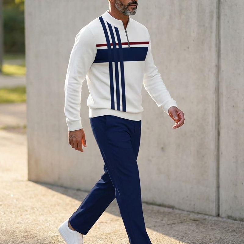 🌿👬Herren-Set mit Grafikprint, Pullover und Hose🔥Kauf 2 Artikel versandkostenfrei🔥