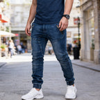 Elastische Knöchelbündchen der Herren Denim-Jogger