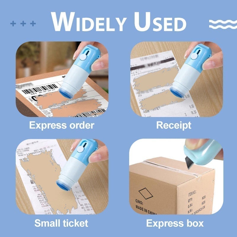 🔒 2-in-1 Datenschutz-Flüssigkeit mit Paketöffner | Für Belege & Etiketten