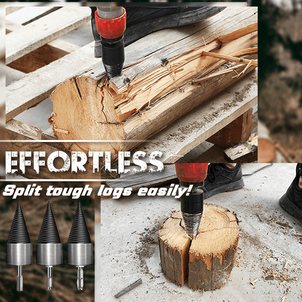 🔥 50 % RABATT – 🪵 Holzspaltbohrer-Set | 32/42 mm & 5-teiliges Schaft-Set