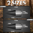 🔥 50 % RABATT – 🪵 Holzspaltbohrer-Set | 32/42 mm & 5-teiliges Schaft-Set