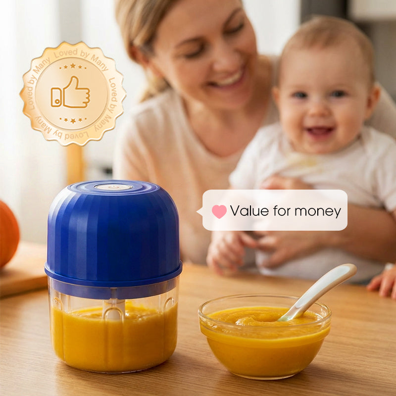 🔥 Heute 50 % RABATT – 🥕 Kabelloser Mini-Zerkleinerer | 300 ml, 3 Edelstahlklingen & USB-C