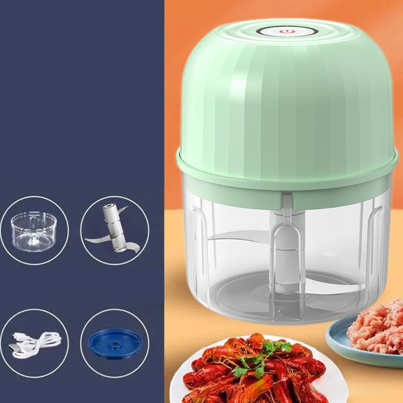 🔥 Heute 50 % RABATT – 🥕 Kabelloser Mini-Zerkleinerer | 300 ml, 3 Edelstahlklingen & USB-C