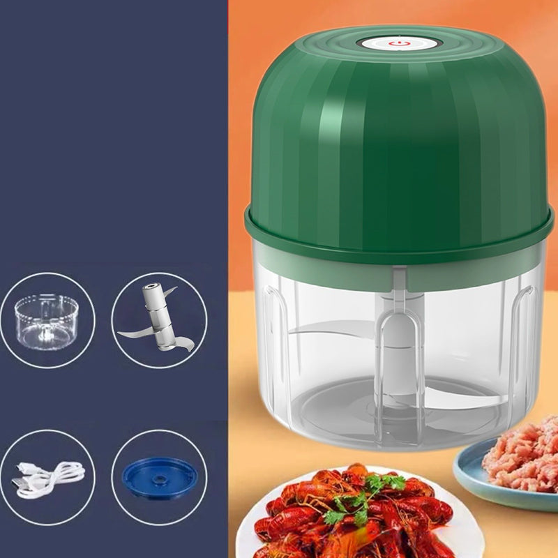 🔥 Heute 50 % RABATT – 🥕 Kabelloser Mini-Zerkleinerer | 300 ml, 3 Edelstahlklingen & USB-C
