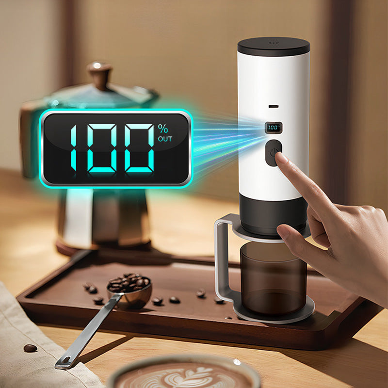 🔥 50 % RABATT – ☕ Tragbare Akku-Espressomaschine | Für Kaffeepulver & Kapseln, USB-C