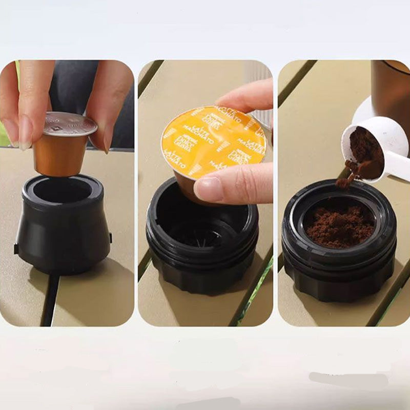 🔥 50 % RABATT – ☕ Tragbare Akku-Espressomaschine | Für Kaffeepulver & Kapseln, USB-C