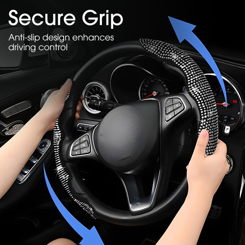 💎🚗 Strass-Bling-Lenkradbezug – luxuriöser Glanz, rutschfester Griff & einfache Montage, jetzt −50%