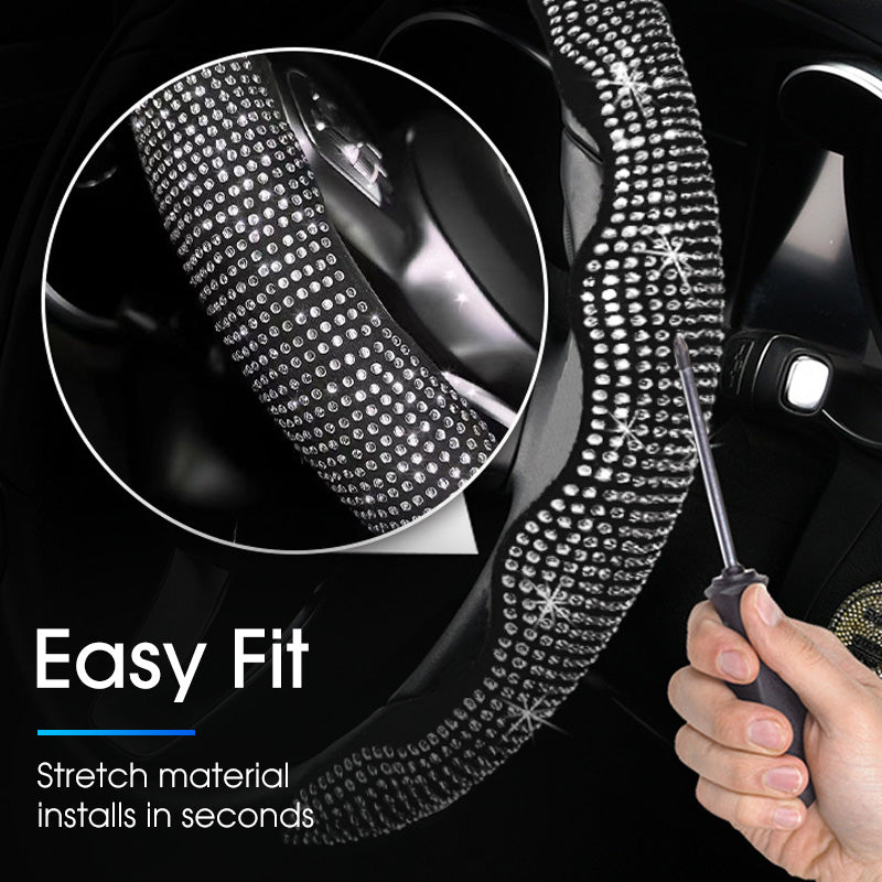💎🚗 Strass-Bling-Lenkradbezug – luxuriöser Glanz, rutschfester Griff & einfache Montage, jetzt −50%