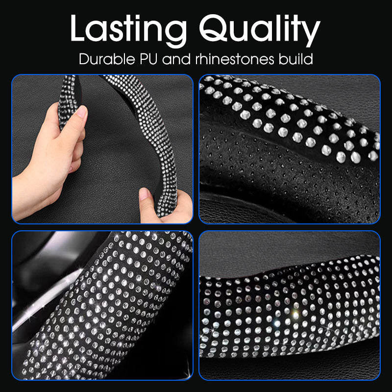 💎🚗 Strass-Bling-Lenkradbezug – luxuriöser Glanz, rutschfester Griff & einfache Montage, jetzt −50%