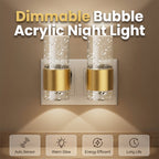 Dimmbare LED-Sensor-Nachtleuchte mit warmem Licht und Gold-Ring