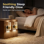 Kompakte LED-Steckdosen-Nachtleuchte 11 mal 4,5 cm