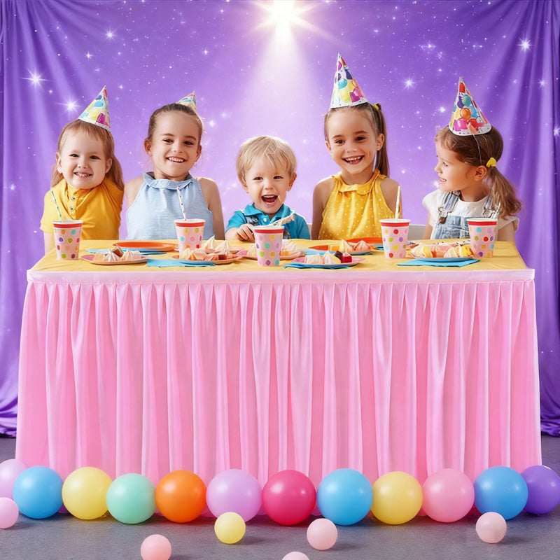 🔥 Bis zu 40 % RABATT – ✨ Plissierte Tischverkleidung für Events | 3 Größen & 11 Farben