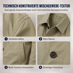 🧥 Wasserdichter mittellanger Herren-Trenchcoat | Lockerer City-Look