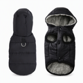 🐕 50 % Rabatt – Gefütterter Hundemantel mit Kapuze | Winddicht, Polar-Fleece & Leinenring