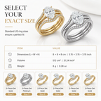 ✨ 14K vergoldeter Kupferring mit ovalem 5A-Zirkonia | Doppelband-Design