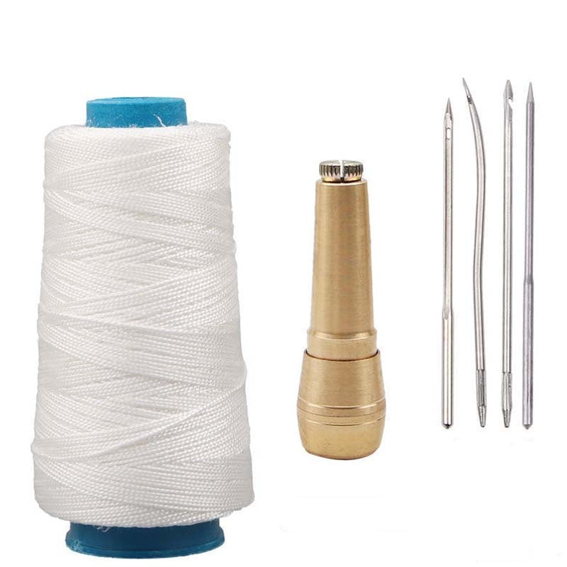 🧵 Leder-Nähahlen-Set mit gewachstem Garn | Austauschbare Nadeln für Leder & Canvas