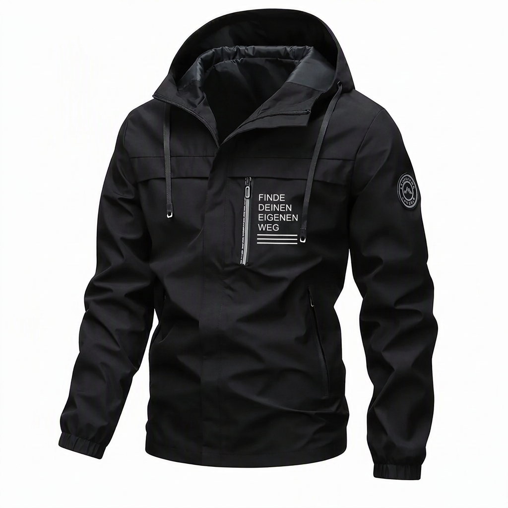 Herren-Windjacke mit Kapuze – weitere Ansicht