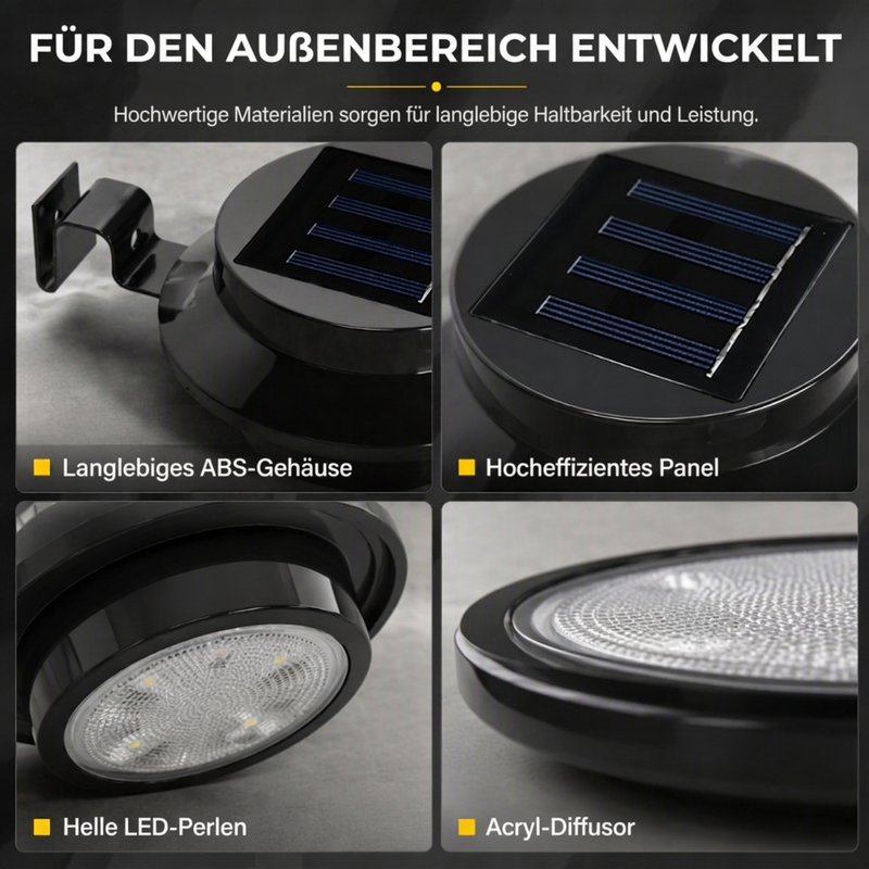 ☀️ 50 % RABATT 💡 Solar-Außenleuchten – ohne Kabel für Garten, Terrasse & Zaun