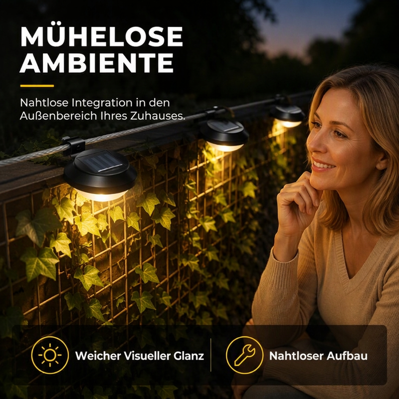 ☀️ 50 % RABATT 💡 Solar-Außenleuchten – ohne Kabel für Garten, Terrasse & Zaun