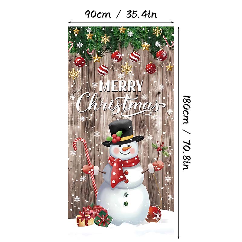 🎄 Weihnachts-Türbezug 90 × 180 cm | Schnelle Festtagsdeko