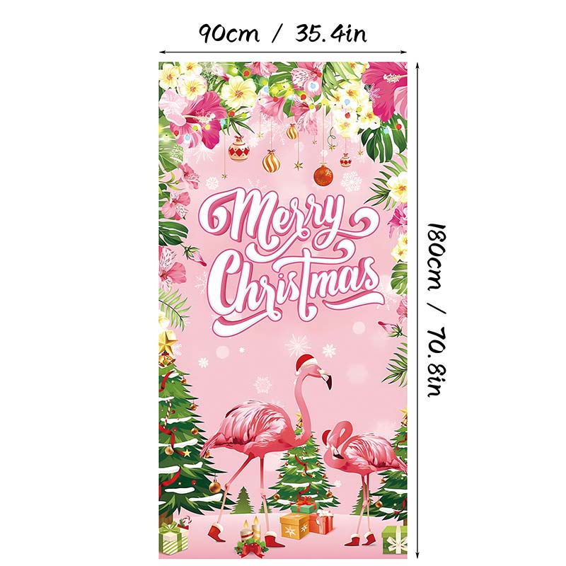 🎄 Weihnachts-Türbezug 90 × 180 cm | Schnelle Festtagsdeko
