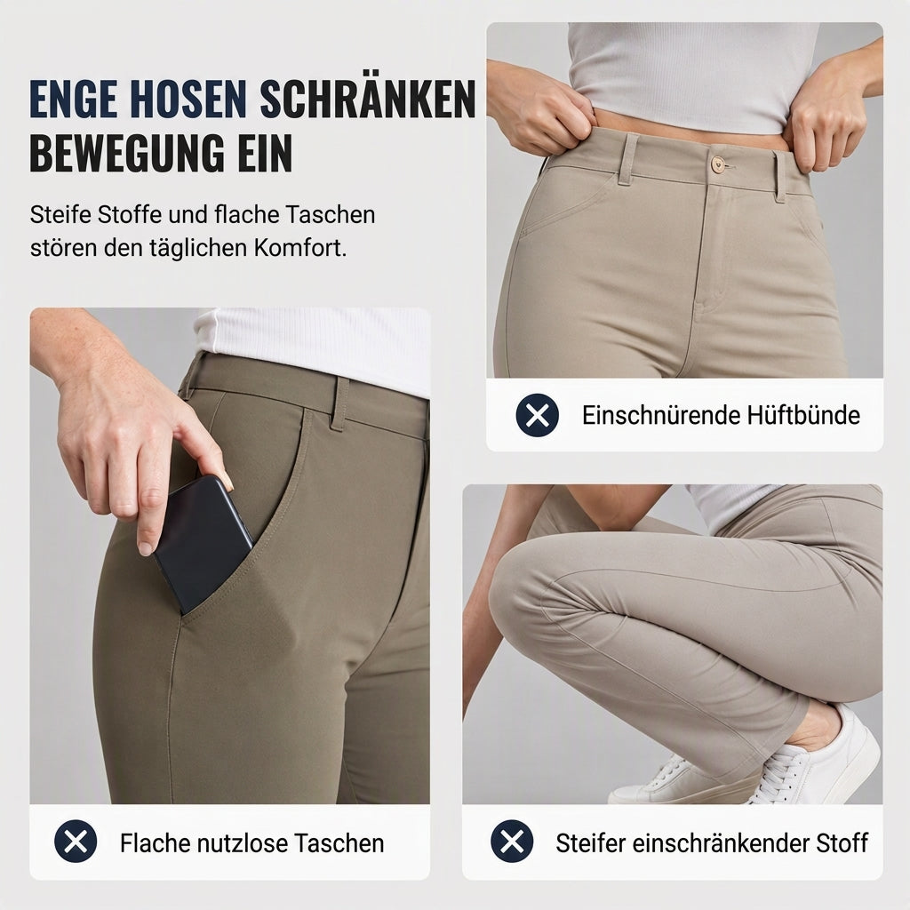 🔥 50% RABATT 🎯 Damen-Cargohose – lockere Passform, gerades Bein & elastischer Bund mit Kordelzug