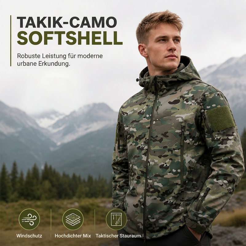 Camouflage-Kapuzenjacke für Herren – Produktansicht