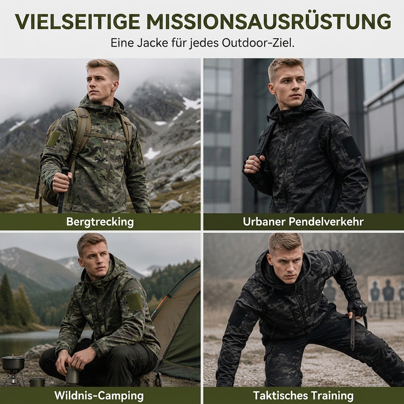 Camouflage-Outdoorjacke für Herren – Produktansicht