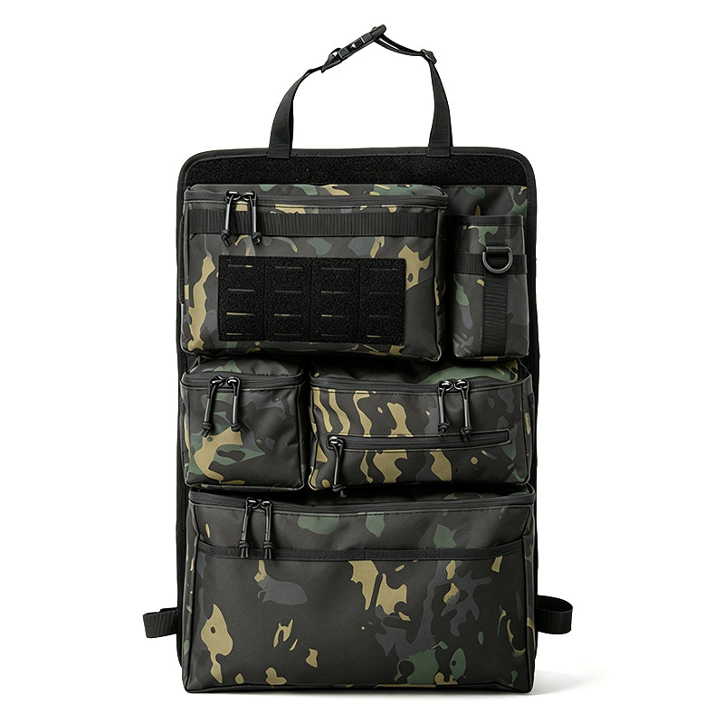 🚗 Taktischer Rücksitz-Organizer mit mehreren Taschen | 600D Oxford & modulares System