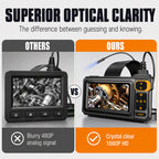 🔥 40 % RABATT – 🔍 HD-Inspektionskamera mit 4,3-Zoll-Display | IP67-Sonde & USB-C