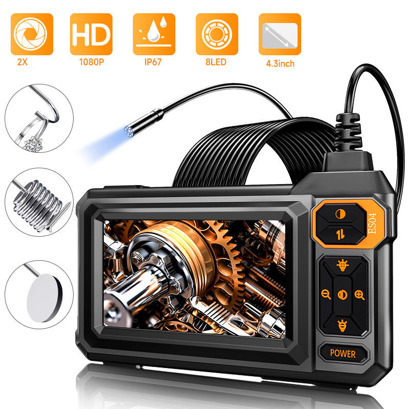 🔥 40 % RABATT – 🔍 HD-Inspektionskamera mit 4,3-Zoll-Display | IP67-Sonde & USB-C
