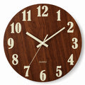 🔥 Zeitlich begrenztes Angebot 🕰️ 12 Zoll geräuschlose hölzerne Wanduhr – mit leuchtender Anzeige und MDF-Holzoptik ✨