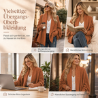 Damen lockere Strickjacke mit Fledermausärmeln, offener Front, Überwurf für Herbst und Winter