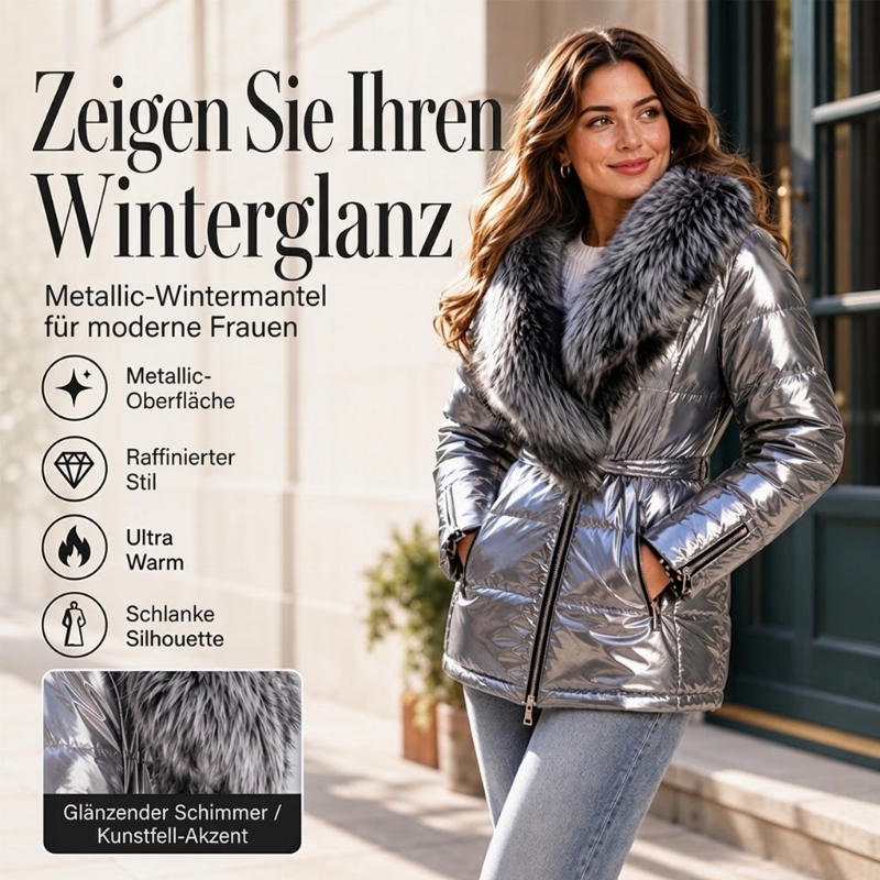 📢🎉50%Rabatt!!!🛍️✨Gesteppte Damenjacke mit Kunstfellkragen