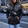 📢🎉50%Rabatt!!!🛍️✨Gesteppte Damenjacke mit Kunstfellkragen