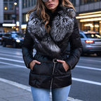 📢🎉50%Rabatt!!!🛍️✨Gesteppte Damenjacke mit Kunstfellkragen