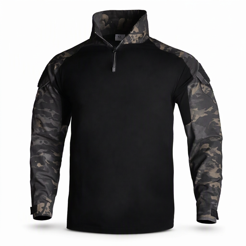 🪖 50 % RABATT – Taktisches Combat-Shirt für Herren | Ripstop-Ärmel & atmungsaktiver Rumpf