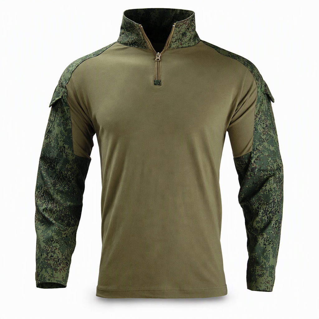 🪖 50 % RABATT – Taktisches Combat-Shirt für Herren | Ripstop-Ärmel & atmungsaktiver Rumpf