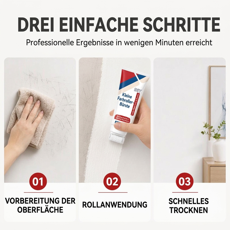 🧱✨ Wasserdichte Wandreparaturspachtelmasse mit integriertem Roller – 300 g DIY-Reparaturcreme für Risse, Flecken und abgeplatzte Stellen 🖌️🏠