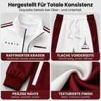 📢🎉 50% RABATT 🛍️✨Herren Farbblock-Reißverschlussjacke und Kordelhosen-Set