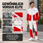 📢🎉 50% RABATT 🛍️✨Herren Farbblock-Reißverschlussjacke und Kordelhosen-Set