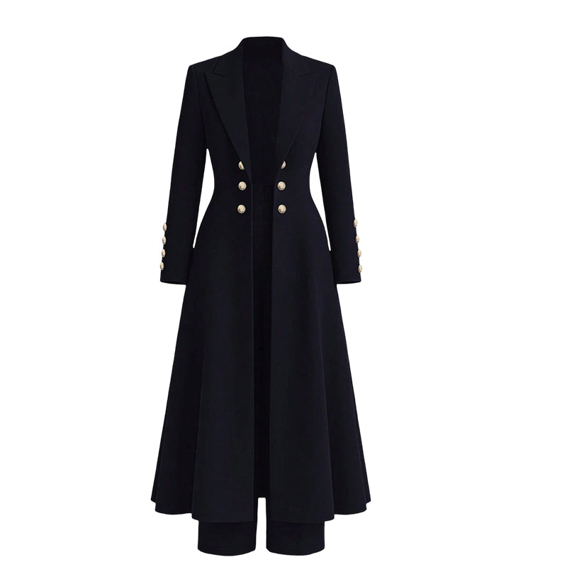 Longline-Damenjacke mit passender Hose – Produktansicht