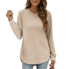 Locker geschnittenes Damen-Langarmshirt für Alltag und Freizeit