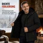 🎯 50% Rabatt + Gratis Versand! 🚚 Herren mittellange wattierte Winterjacke, business-elegant & lässig, für Männer mittleren Alters