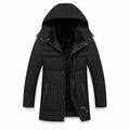 🎯 50% Rabatt + Gratis Versand! 🚚 Herren mittellange wattierte Winterjacke, business-elegant & lässig, für Männer mittleren Alters