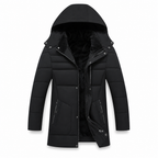 🎯 50% Rabatt + Gratis Versand! 🚚 Herren mittellange wattierte Winterjacke, business-elegant & lässig, für Männer mittleren Alters