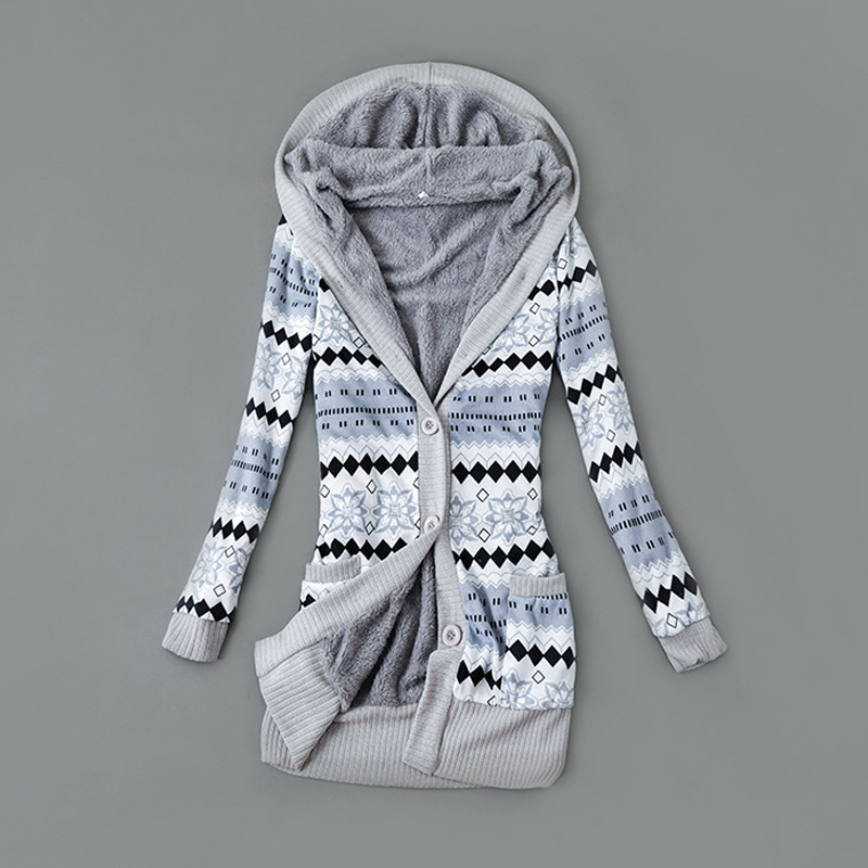🔥 50 % RABATT – Damen-Strickjacke mit Kapuze & Plüschfutter | S–3XL
